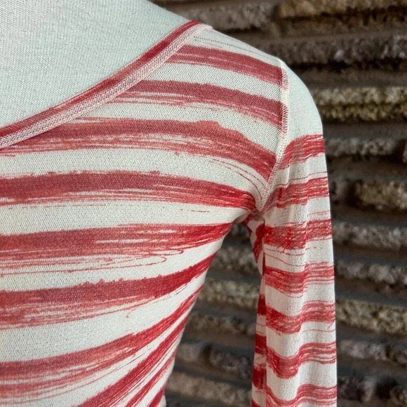 Jean Paul Gaultier Soleil 100% Silk Mesh Striped Long Sleeve Top and Jacket - Picture 8 of 10